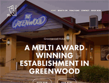 Tablet Screenshot of greenwoodhotel.com.au